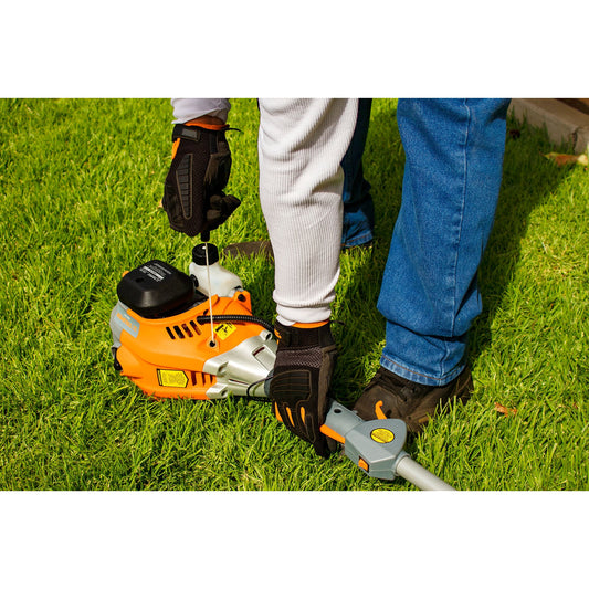 Desbrozadora a gasolina 26cc mango tipo "D", 17"corte, curva