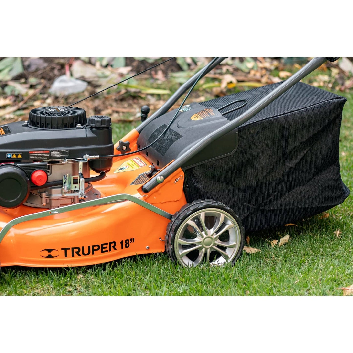 Podadora con motor a gasolina de 4 HP, 18" de corte, Trupe